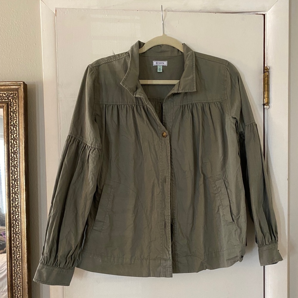 Olive Green Button Shirt/Jacket